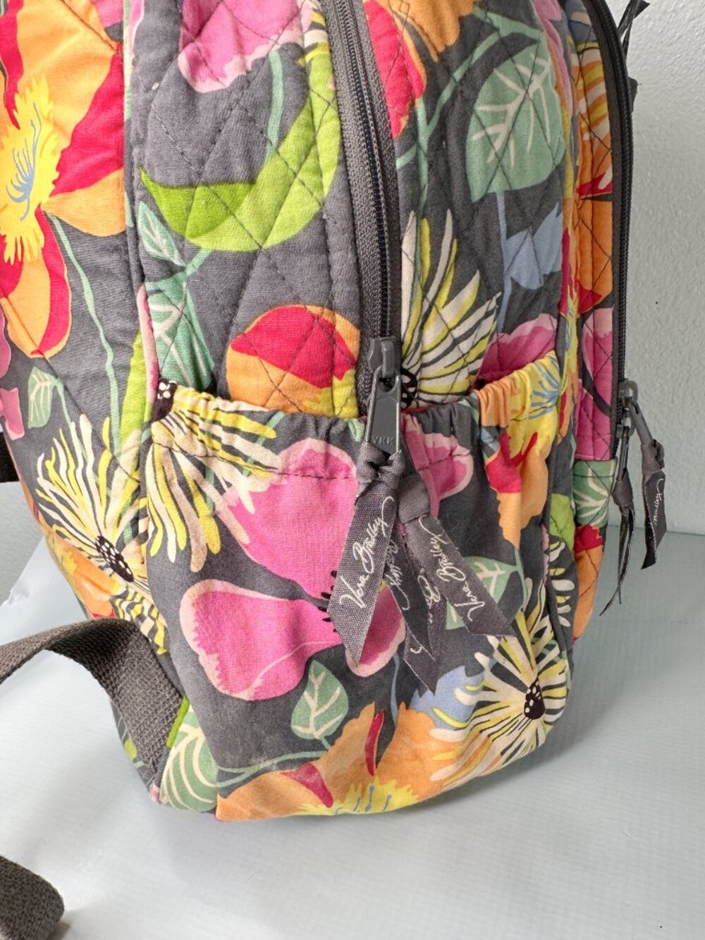 Vera Bradley Jazzy Blooms Quilted Backpack - Picture 3 of 11